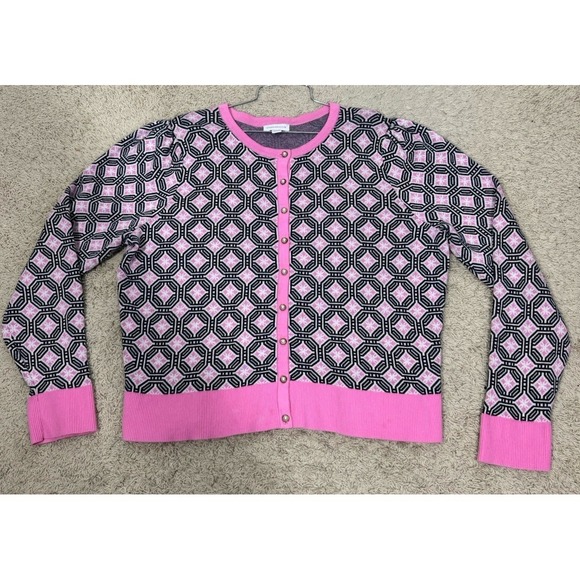 Charter Club Pink Coquette Pearl Button Up Cardigan Sweater Women's XXL - Picture 9 of 13